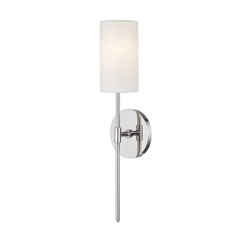 Olivia 1-Light Wall Sconce in Polished Nickel 4.75W x 18.75H