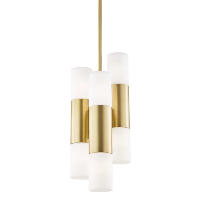 Lola 6-Light Pendant in Aged Brass 7.5W x 17H
