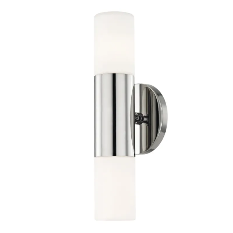 Lola 2-Light Wall Sconce in Polished Nickel 4.75W x 13H