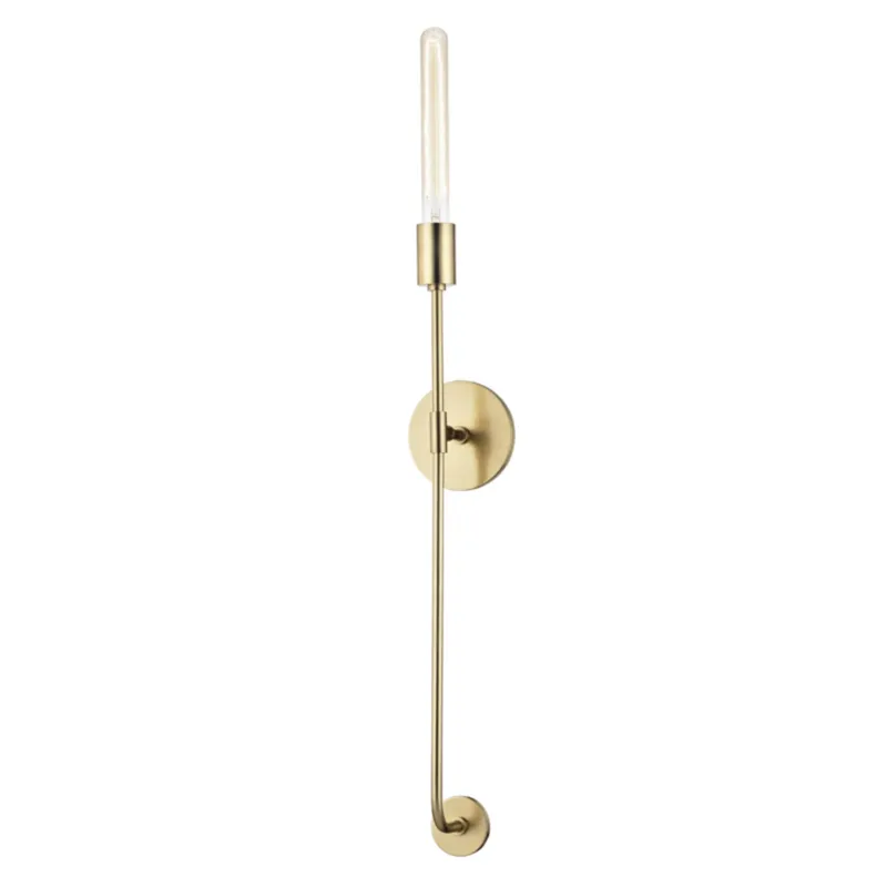 Dylan 1-Light Wall Sconce in Aged Brass 4.75W x 35H