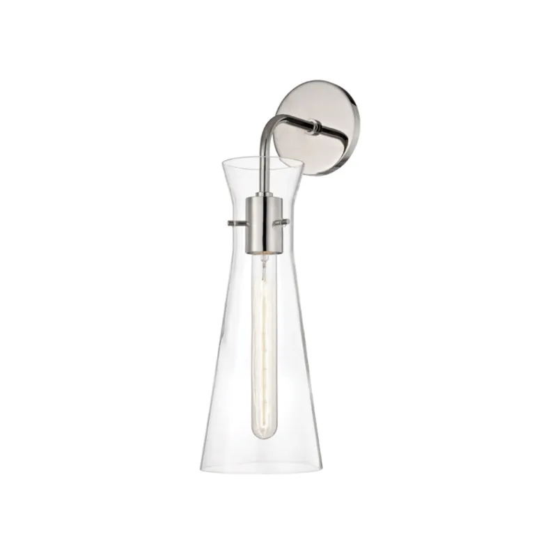 Anya 1-Light Wall Sconce in Polished Nickel 5.5W x 18.5H