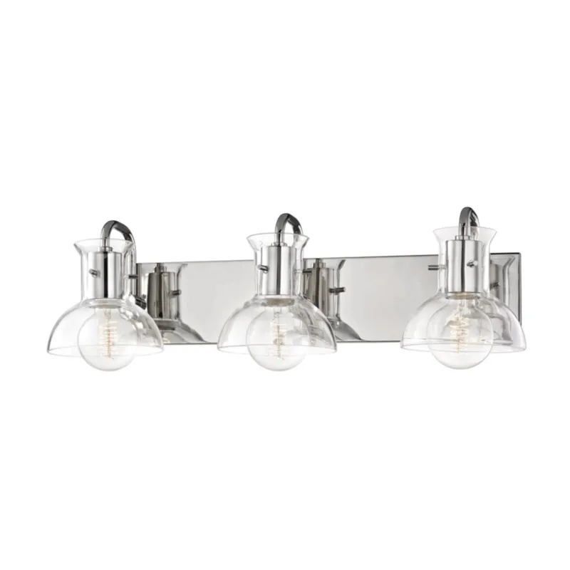 Riley 3-Light Bath and Vanity in Polished Nickel 24W x 7H