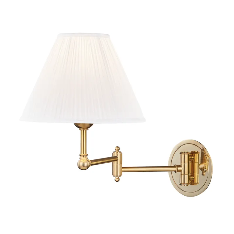 Signature No.1 1-Light Wall Sconce in Aged Brass by Mark D. Sikes 10W x 14H