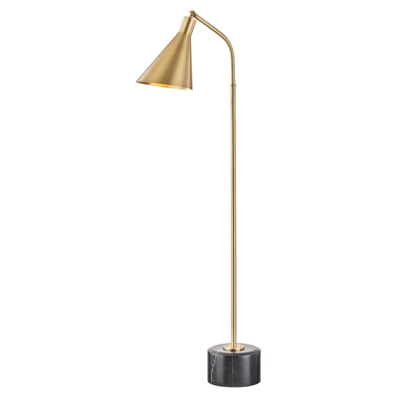 Stanton 1-Light Floor Lamp in Aged Brass 20.75W x 54H
