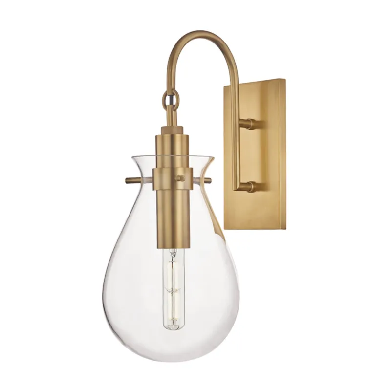 Ivy 1-Light Wall Sconce in Aged Brass by Becki Owens 7.5W x 18H