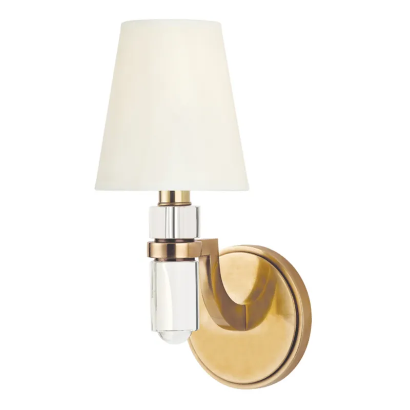 Dayton 1-Light Wall Sconce in Aged Brass 5W x 12.5H