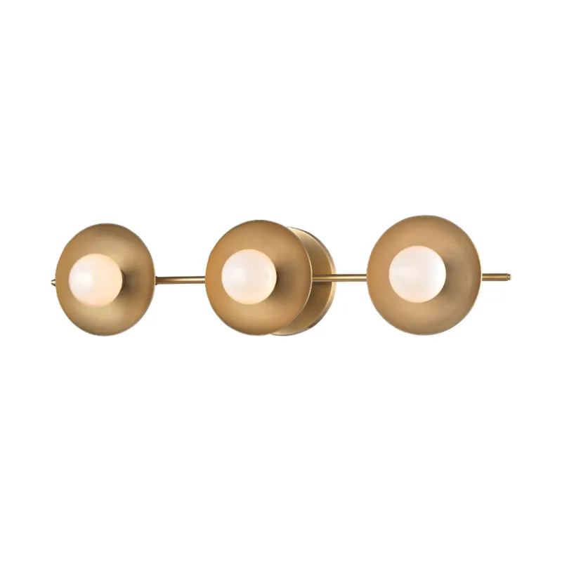 Julien 3-Light Bath and Vanity in Aged Brass 20W x 4.75H