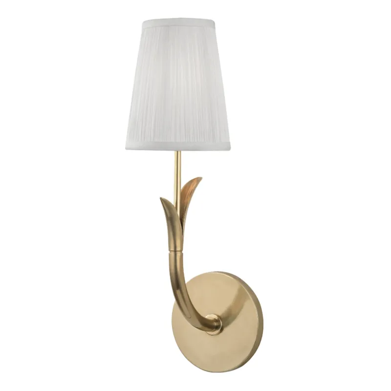 Deering 1-Light Wall Sconce in Aged Brass 4.75W x 15.75H
