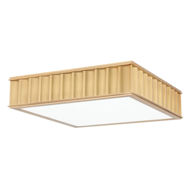 Middlebury 3-Light Flush Mount in Aged Brass 16L x 16W x 4H