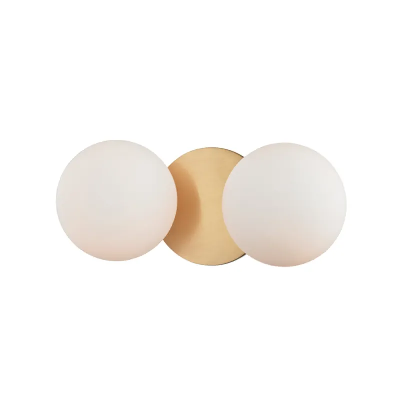 Baird 2-Light Bath and Vanity in Aged Brass 11W x 4.75H