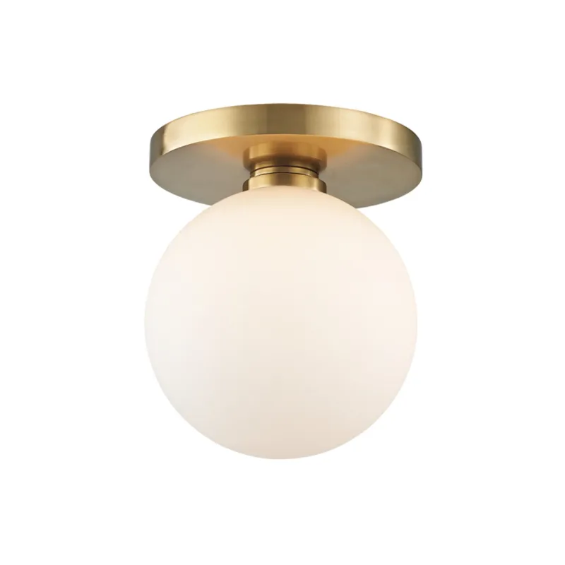 Baird 1-Light Bath and Vanity in Aged Brass 4.75W x 4.75H