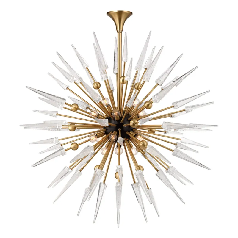 Sparta 18-Light Chandelier in Aged Brass 48W x 48H (9048-AGB)