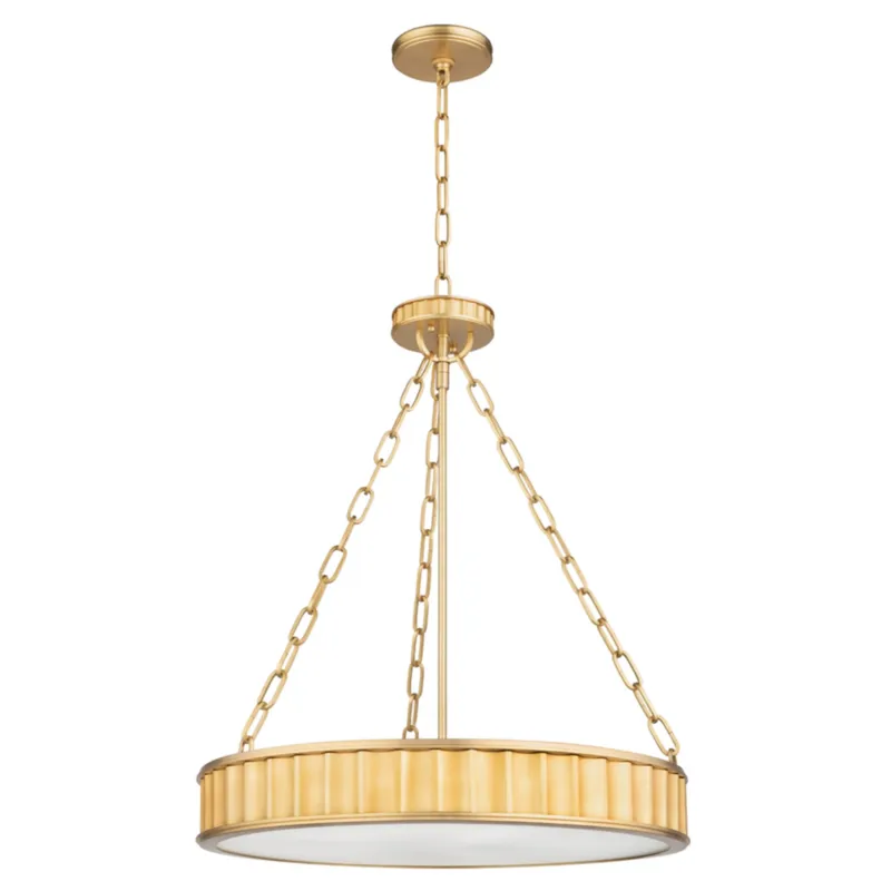Middlebury 5-Light Pendant in Aged Brass 21.5W x 25H