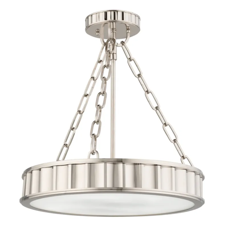 Middlebury 3-Light Semi Flush in Polished Nickel 15.5W x 16.75H