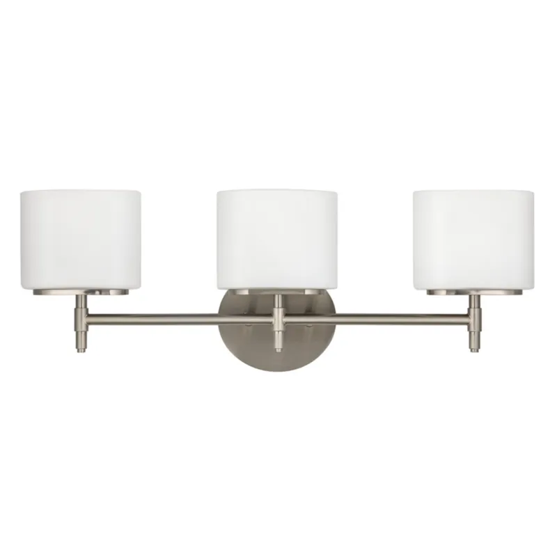 Trinity 3-Light Bath and Vanity in Satin Nickel 22.25W x 8H