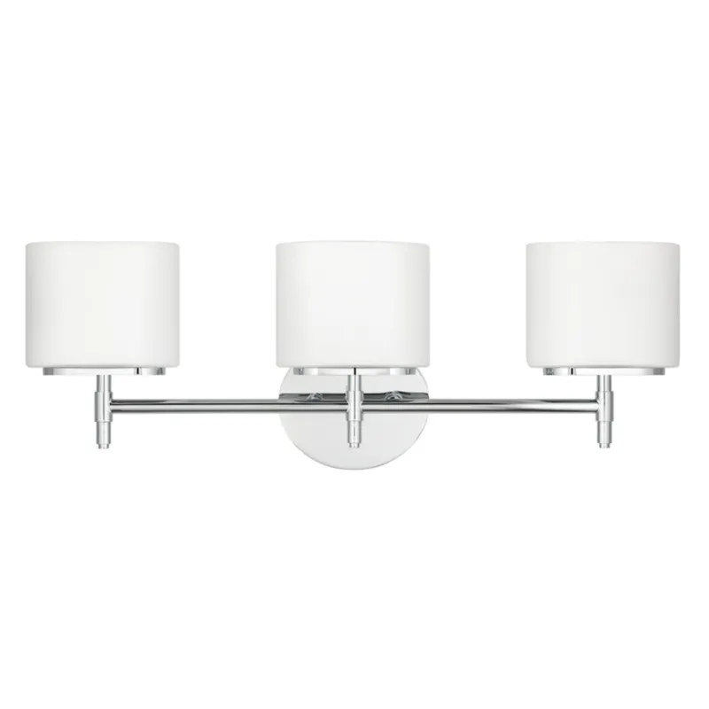 Trinity 3-Light Bath and Vanity in Polished Chrome 22.25W x 8H