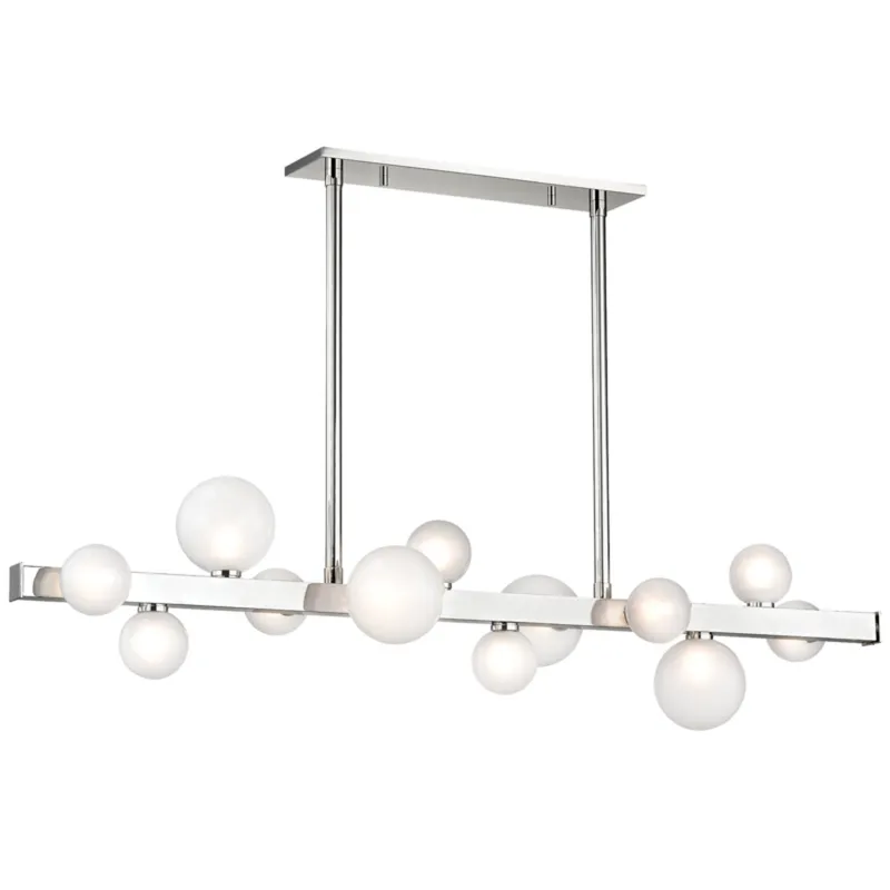 Mini Hinsdale 12-Light Linear in Polished Nickel 44.5L x 11W x 10H