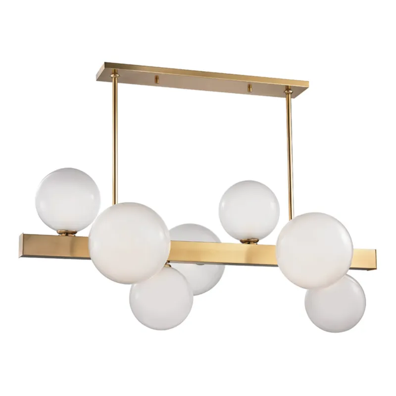 Hinsdale 7-Light Linear in Aged Brass 43.5L x 21.25W x 18.5H
