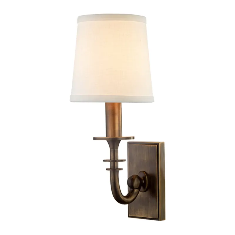 Carroll 1-Light Wall Sconce in Distressed Bronze 5W x 13H