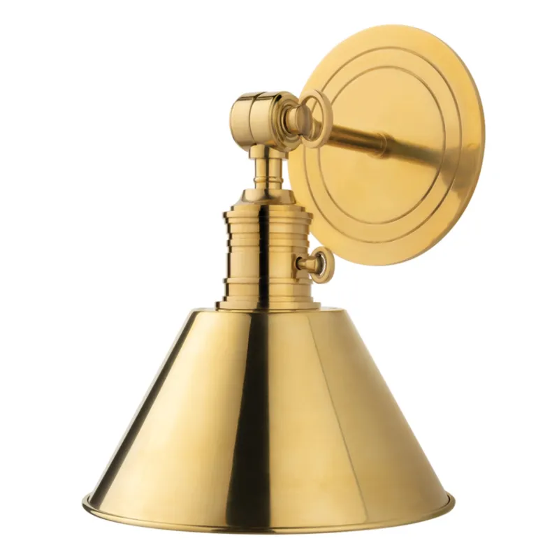 Garden City 1-Light Wall Sconce in Aged Brass 8W x 11H (8321-AGB)