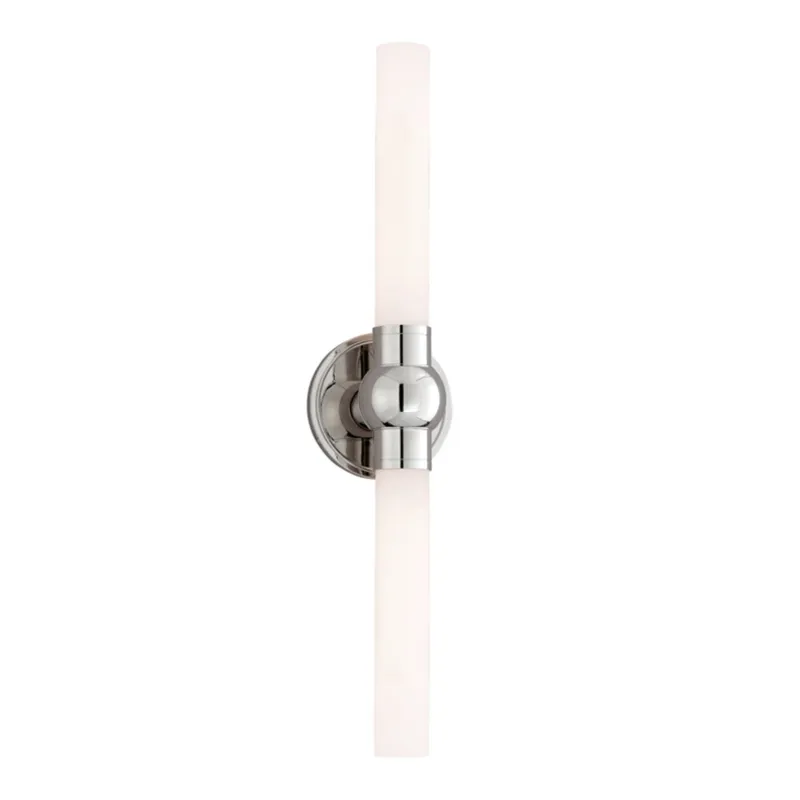 Cornwall 2-Light Bath and Vanity in Polished Nickel 5W x 25.5H