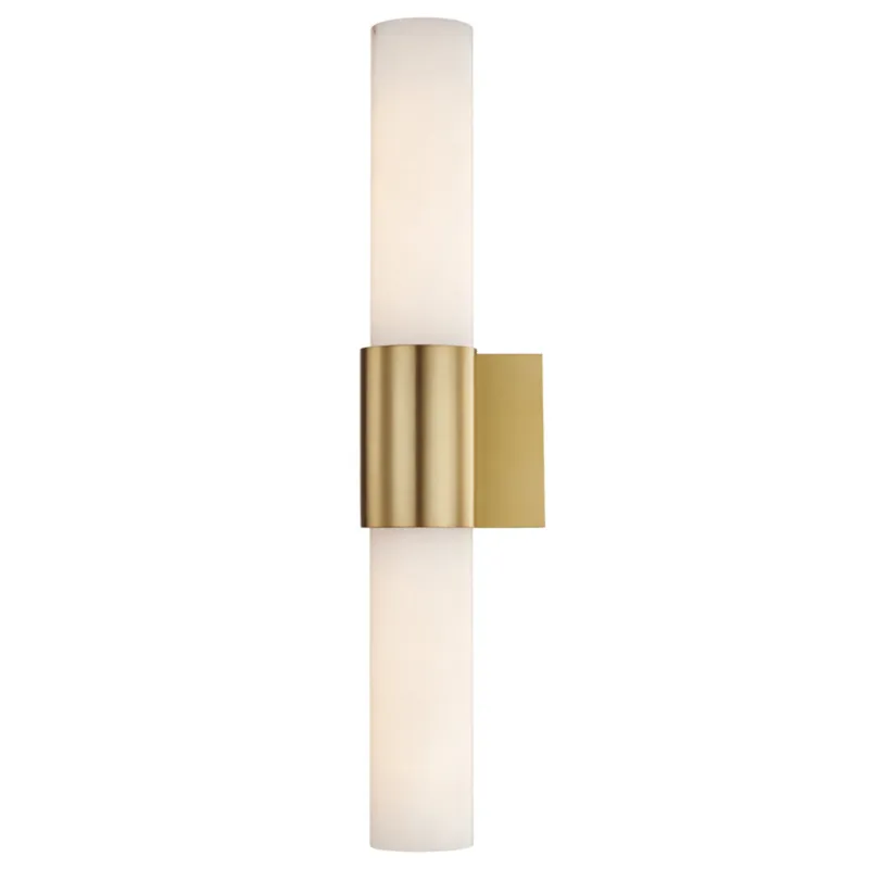 Barkley 2-Light Wall Sconce in Aged Brass 5W x 23.75H