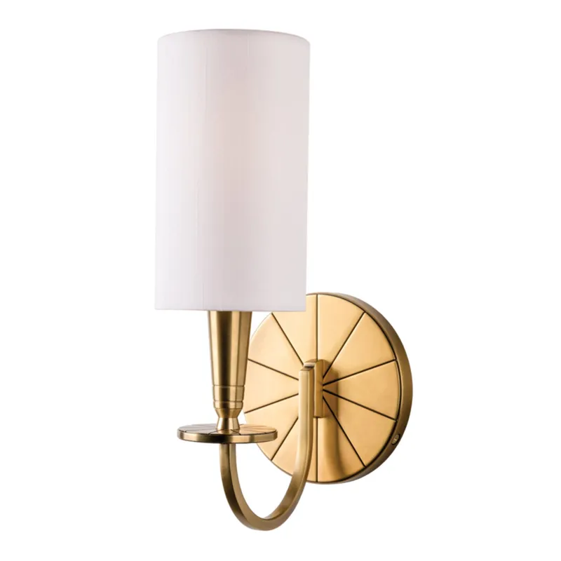 Mason 1-Light Wall Sconce in Aged Brass 5W x 12H