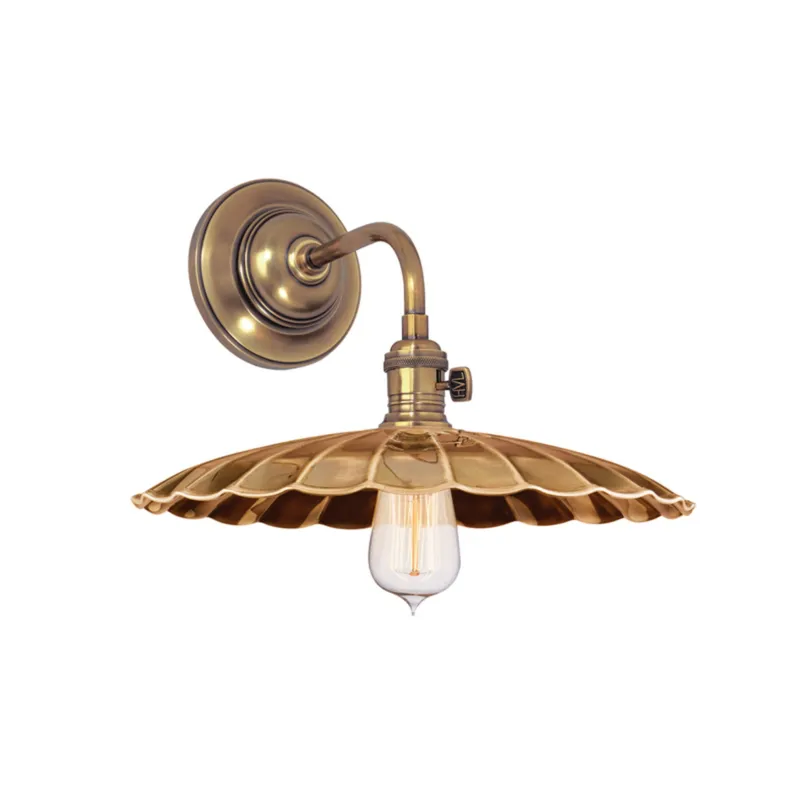 Heirloom 1-Light Wall Sconce in Aged Brass 10W x 8.5H (8000-AGB-MS3)