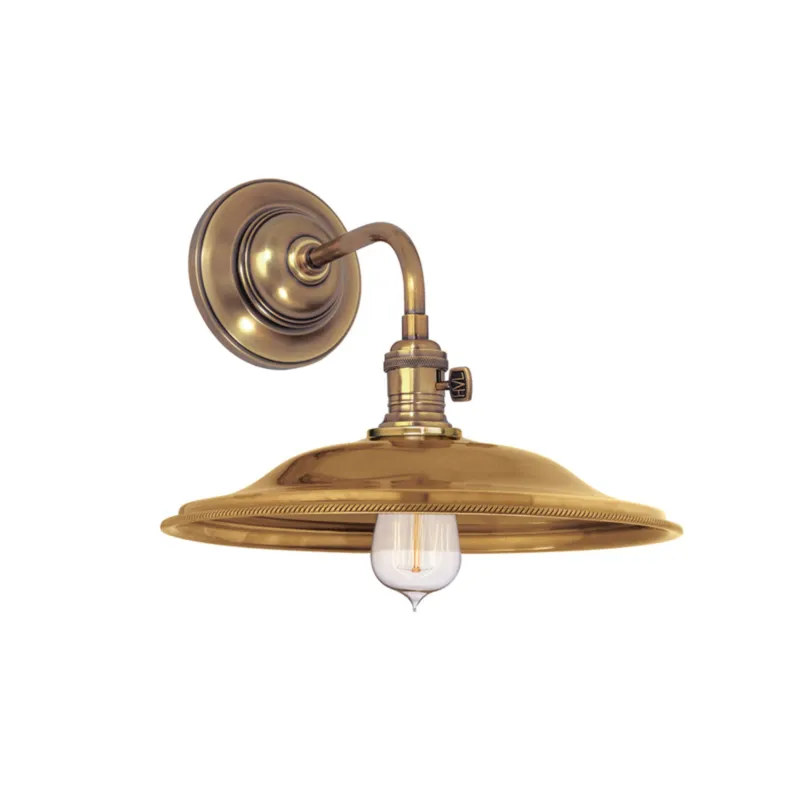 Heirloom 1-Light Wall Sconce in Aged Brass 10W x 8.5H (8000-AGB-MS2)