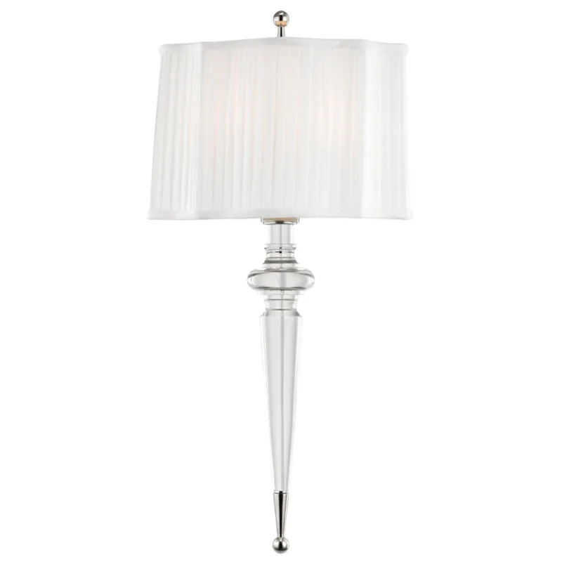 Tipton 2-Light Wall Sconce in Polished Nickel 12.25W x 24H