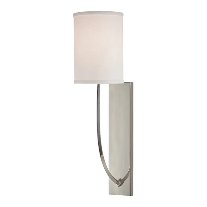 Colton 1-Light Wall Sconce in Polished Nickel 4.5W x 17H