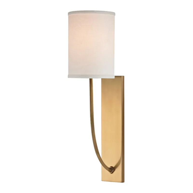 Colton 1-Light Wall Sconce in Aged Brass 4.5W x 17H