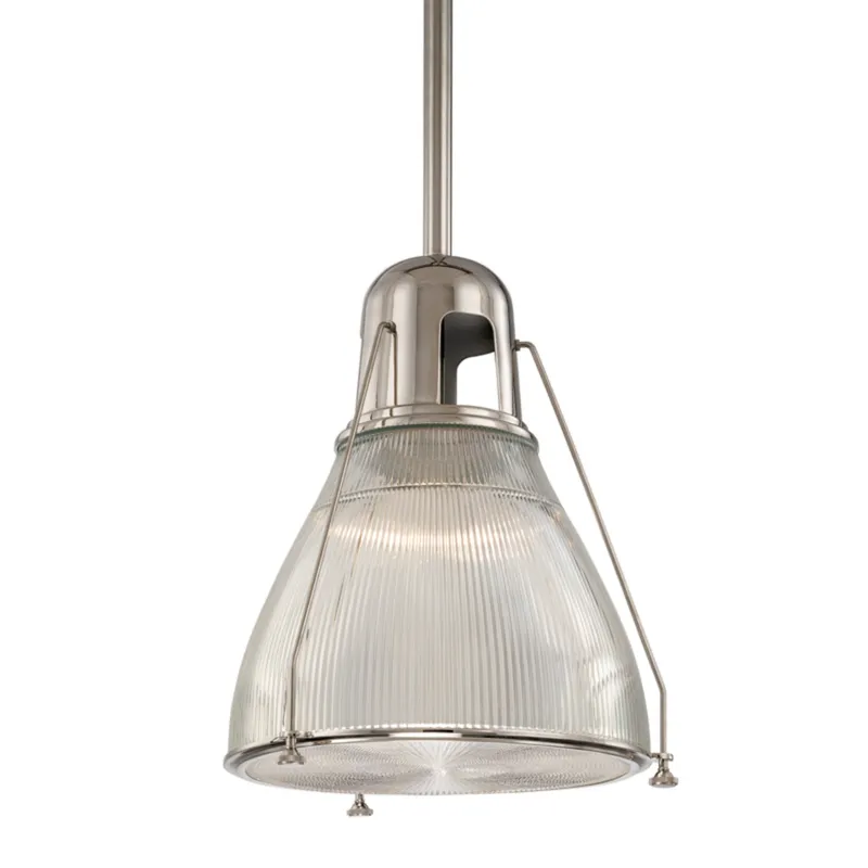 Haverhill 1-Light Pendant in Polished Nickel 12W x 15.75H