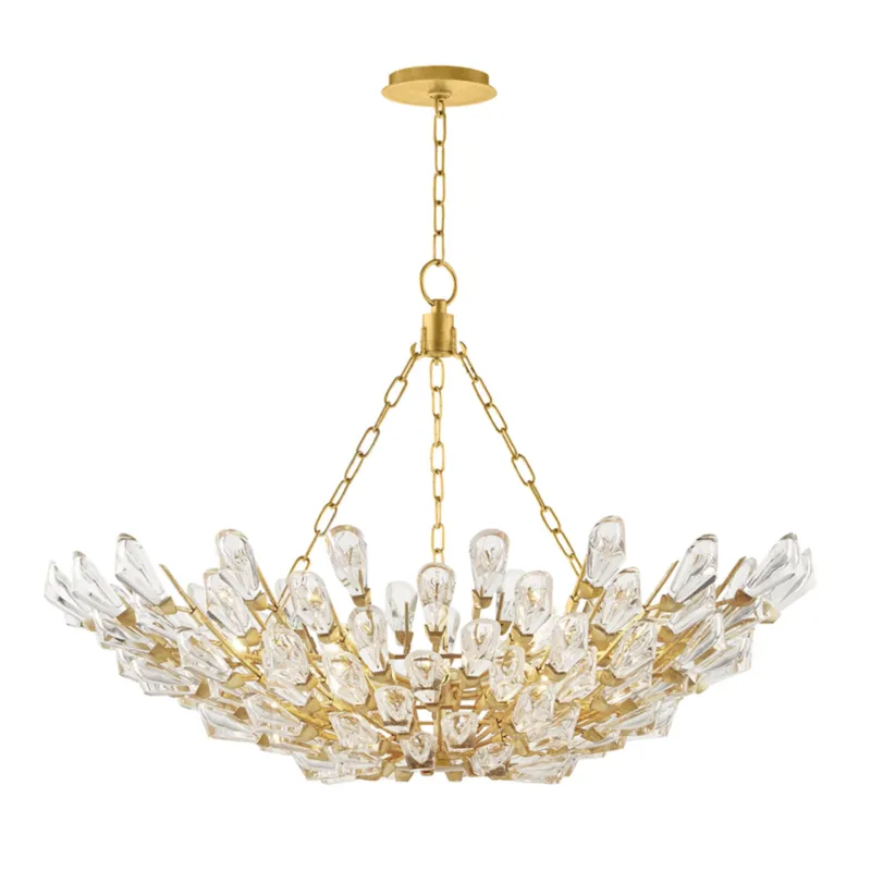Tulip 12-Light Chandelier in Gold Leaf 39.5W x 24.75H