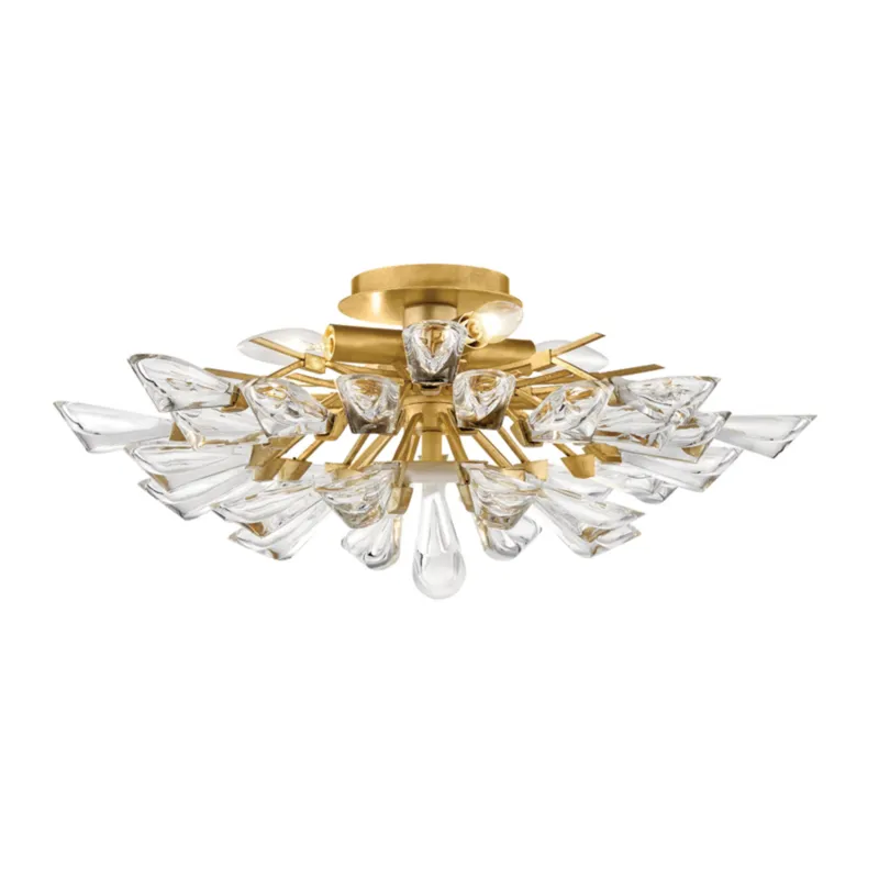 Tulip 4-Light Semi Flush in Gold Leaf 23.25W x 7H
