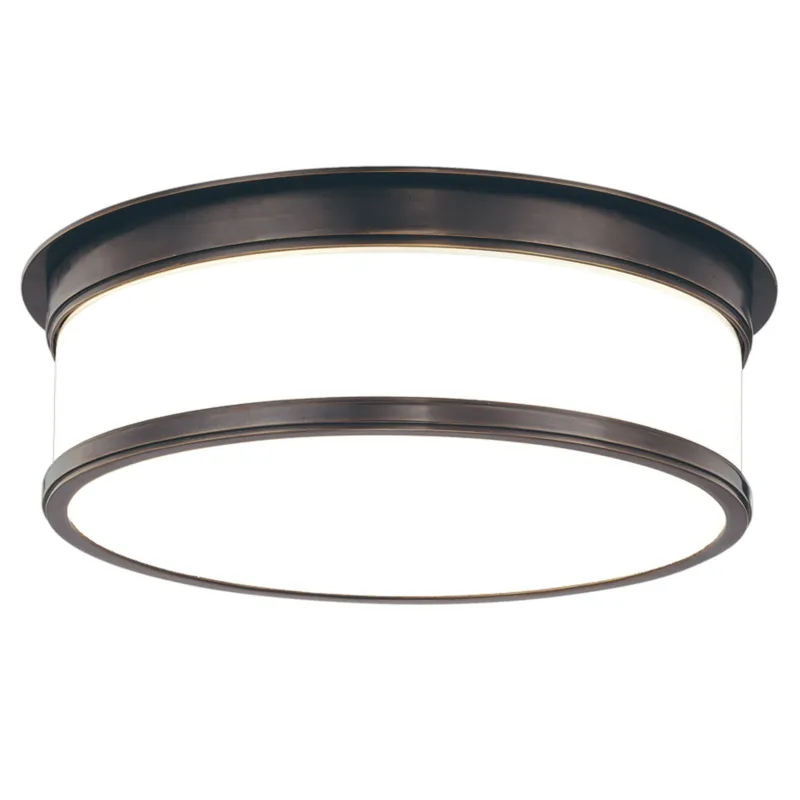 Geneva 3-Light Flush Mount in Old Bronze 15.25W x 5.25H