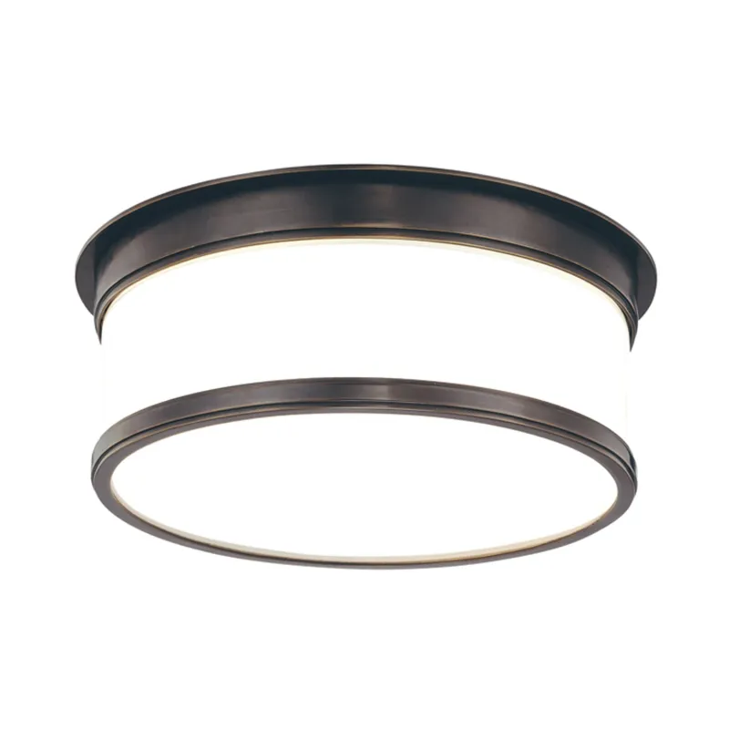 Geneva 2-Light Flush Mount in Old Bronze 12.25W x 4.75H