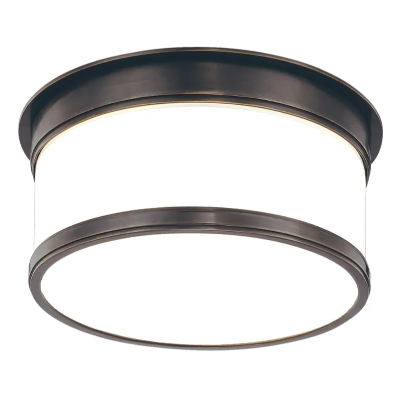 Geneva 1-Light Flush Mount in Old Bronze 9.25W x 4.75H