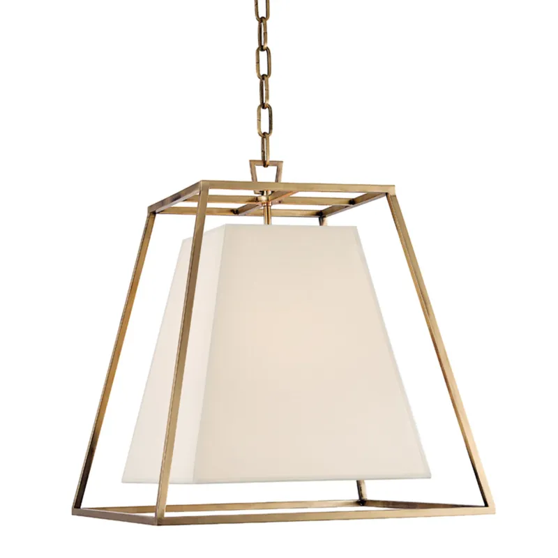 Kyle 4-Light Pendant in Aged Brass 17W x 18.5H