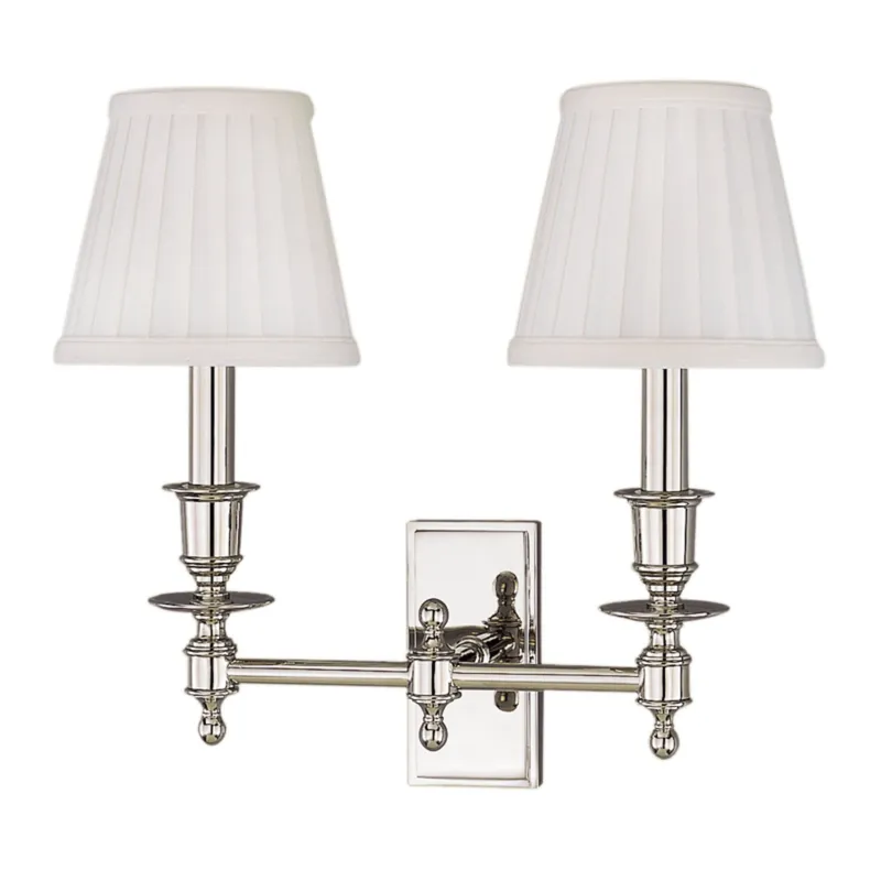 Ludlow 2-Light Wall Sconce in Aged Brass 14W x 13H