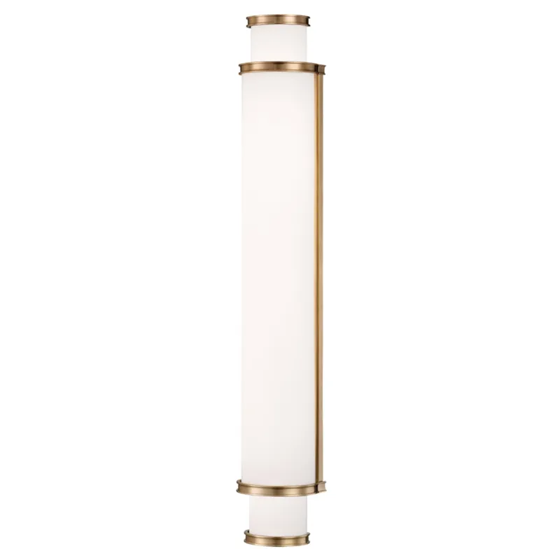 Malcolm 1-Light Bath and Vanity in Aged Brass 4.75W x 30H