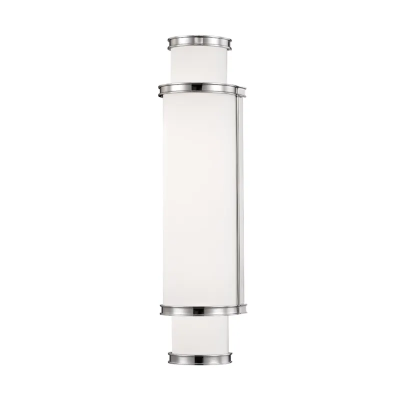 Malcolm 1-Light Bath and Vanity in Polished Nickel 4.75W x 18H