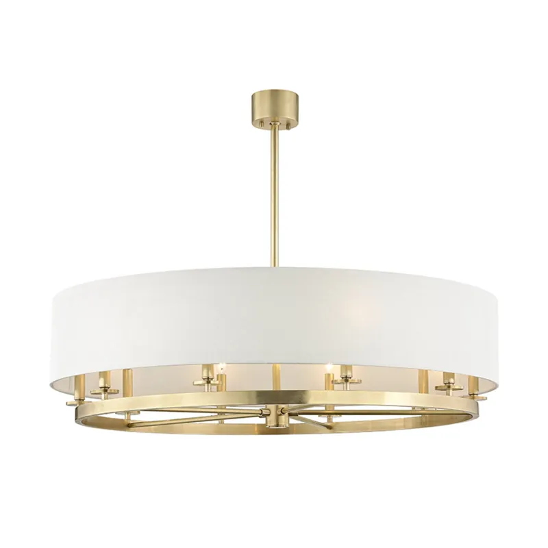 Durham 10-Light Chandelier in Aged Brass 42W x 12.25H
