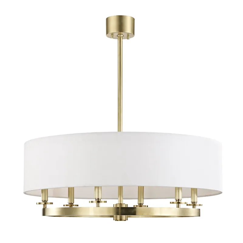 Durham 6-Light Chandelier in Aged Brass 30.75W x 12H
