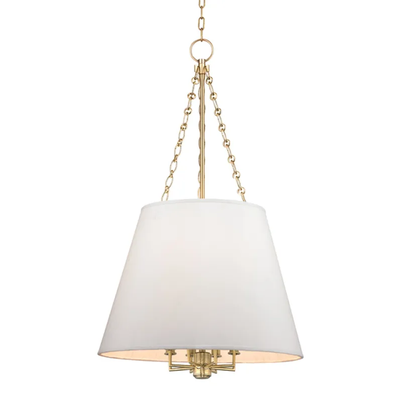 Burdett 8-Light Pendant in Aged Brass 22W x 36.25H