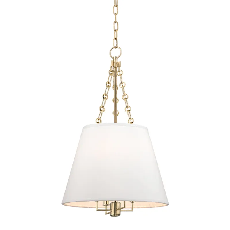 Burdett 4-Light Pendant in Aged Brass 15W x 24.25H