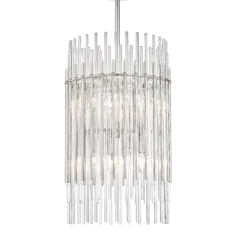 Wallis 8-Light Pendant in Polished Nickel 15W x 25.25H