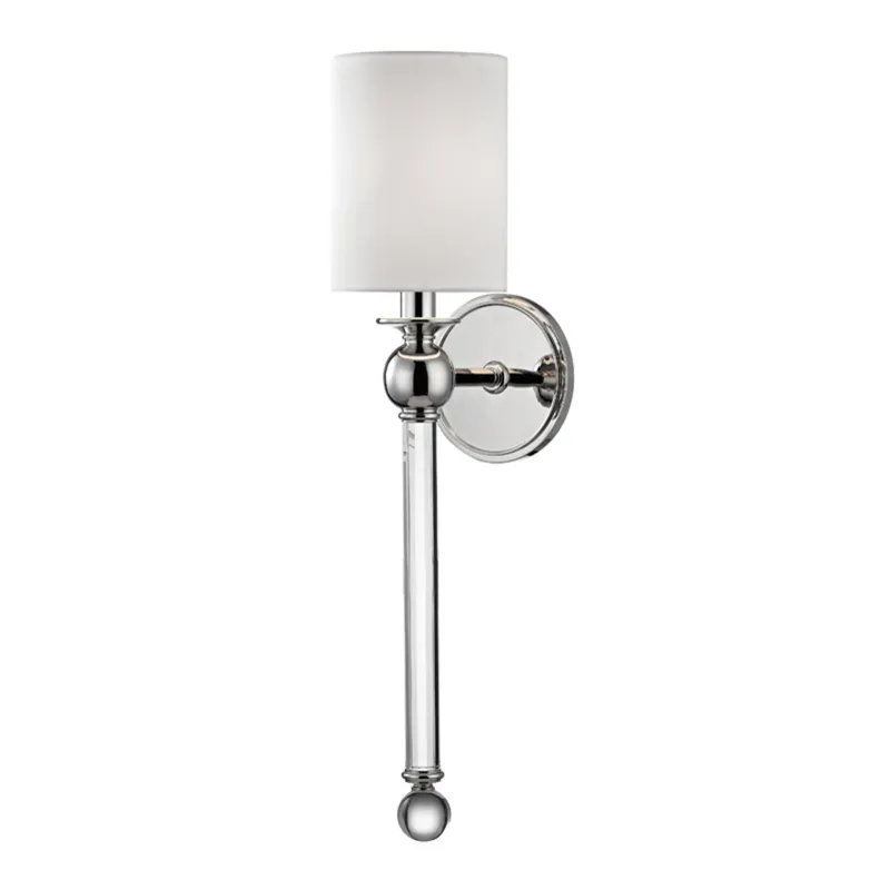 Gordon 1-Light Wall Sconce in Polished Nickel 5W x 22.25H