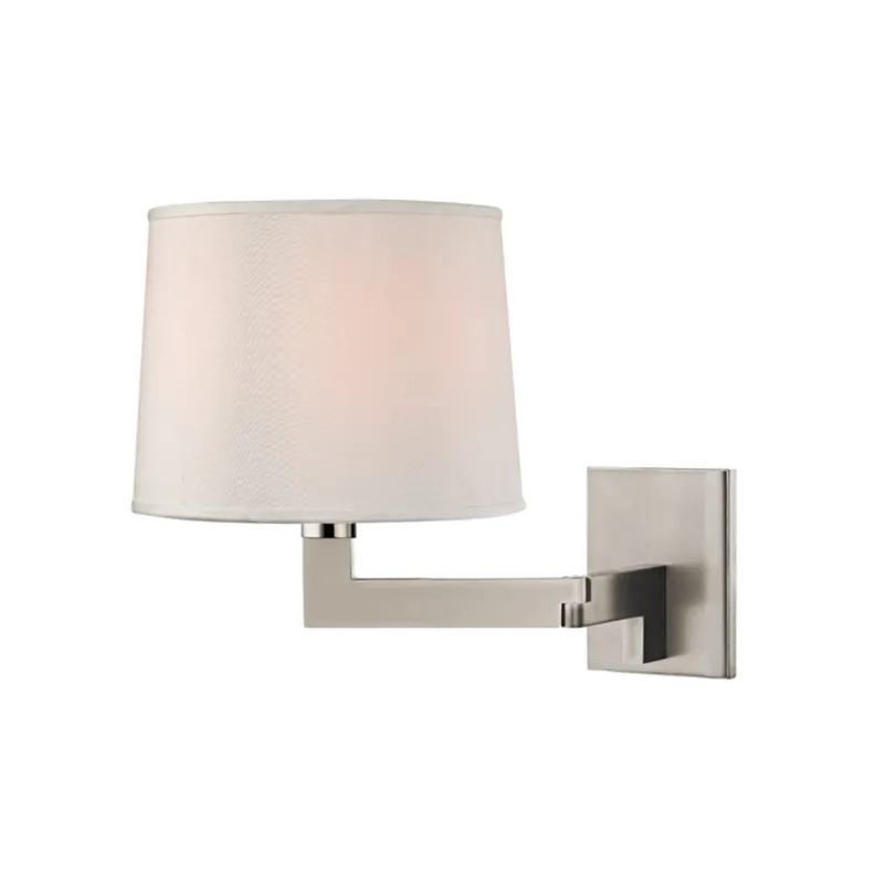 Fairport 1-Light Wall Sconce in Polished Nickel 9W x 11.25H