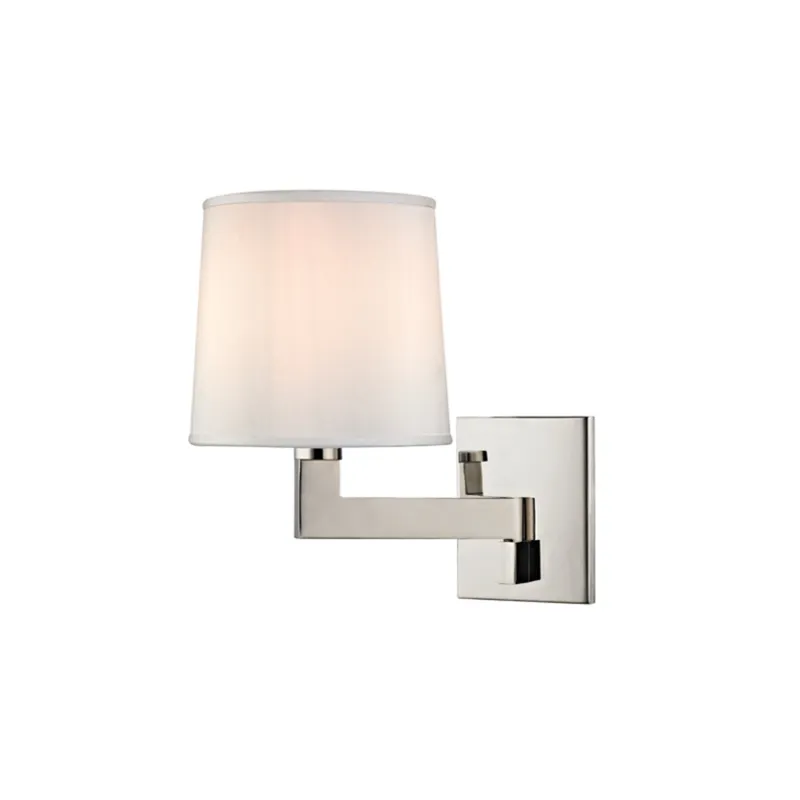 Fairport 1-Light Wall Sconce in Polished Nickel 7.5W x 11.25H